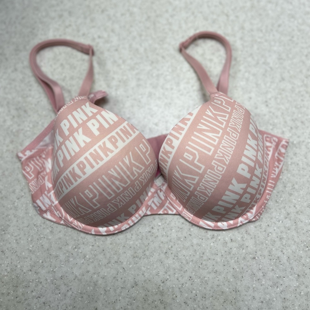 PINK logo bra